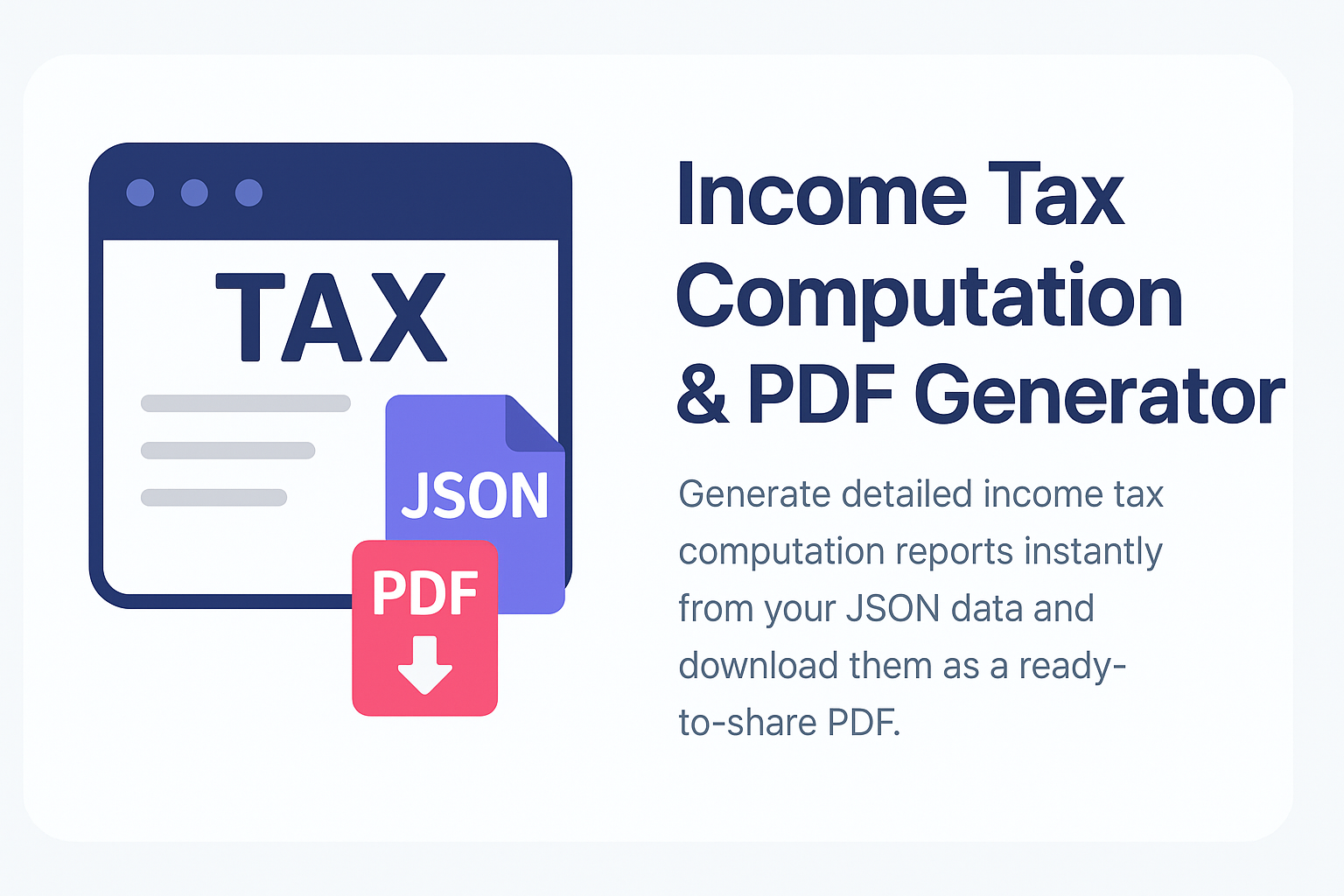 Income Tax Computation PDF Generator